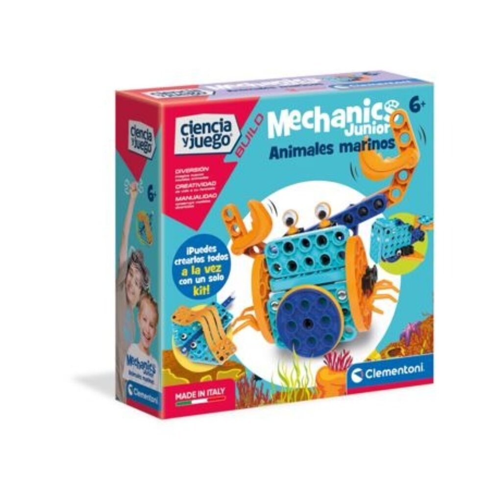 Science & Play Mechanics Junior Sea Animals Kit For Kids Ages 6+ By Clementoni